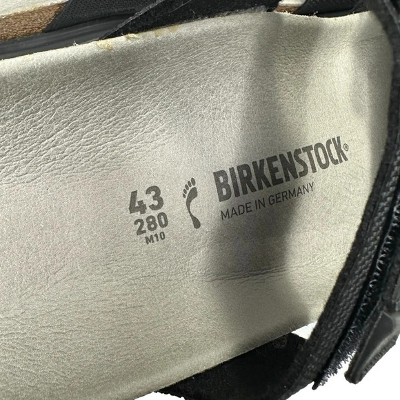 NWOT Birkenstock Men\'s Sahara Black Sandals Slip On Shoes. Sz: EU43/US 10